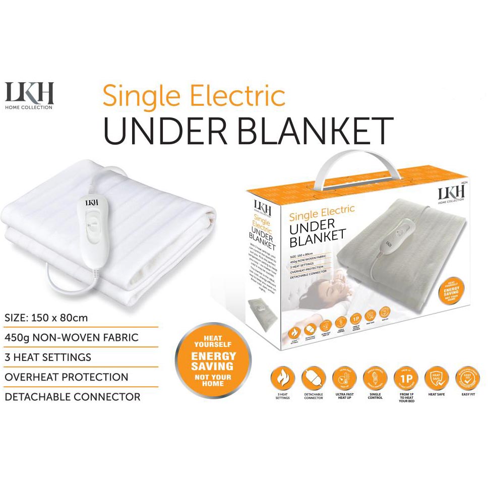 Electric Under Blanket Heated Cosy Warm Fleece Fast Heat Single Double King Size Electric Under Blanket Heated Cosy Warm Fleece Fast Heat Single Double King Size